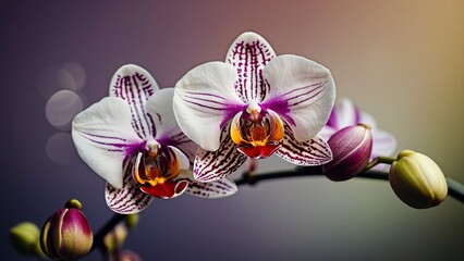 Fototapeta premium orchid and butterfly