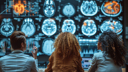 Obraz premium medical prototyping, brainstorming, group of doctors and engineers,generative ai