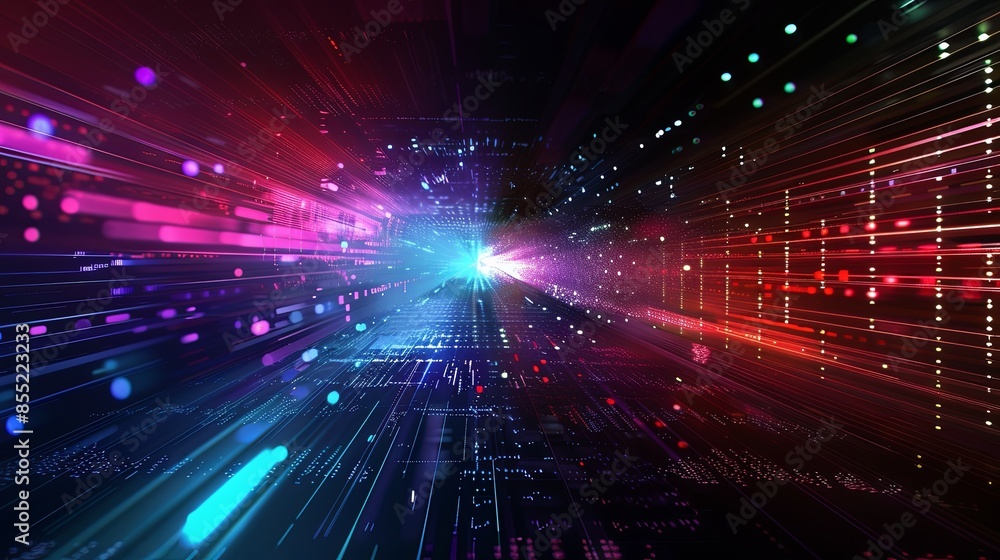 Wall mural programming and code development abstract bright wallpaper