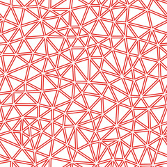 Tileable abstract background. Small triangles size. Solid Color style. Geometric shapes outlined. Repeatable pattern. Crimson Energy. Trending vector tiles. Seamless vector illustration.