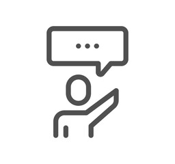 Business people related icon outline and linear vector.

