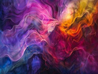 Abstract Fusion of Light and Textures Creating Vibrant Design Atmosphere