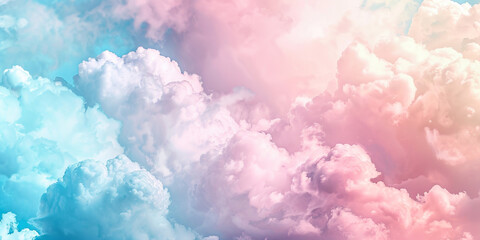 Fototapeta premium Colorful pastel clouds in the sky background