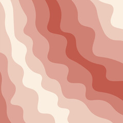 Abstract cream and brown gradient wave simple background. Vector illustration.