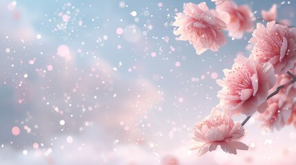 Fantasy world filled with radiant flowers and shimmering stars, a large empty postcard without inscriptions, otherworldly charm and mystic allure, dreamlike scenery