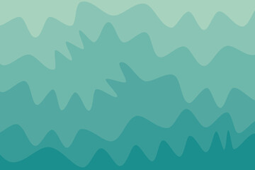 Abstract green gradient wave simple background. Vector illustration.