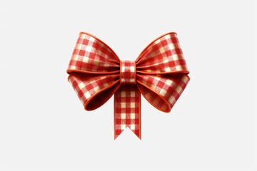 festive tree limb adorned with bow isolated on transparent background