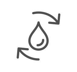 Eco related icon outline and linear symbol.
