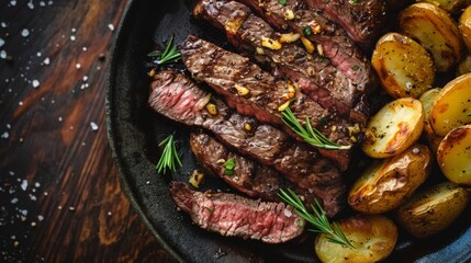 Garlic Butter Steak and Potatoe.