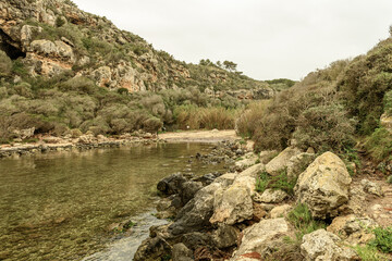 Rocky Inlet and Caves at Cala Coves, Menorca