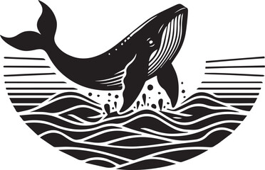 Whale design silhouette vector art work JPGE & EPS file