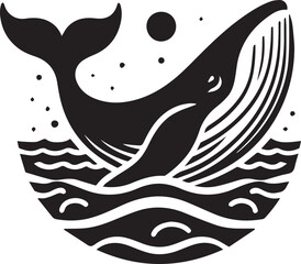 Whale design silhouette vector art work JPGE & EPS file