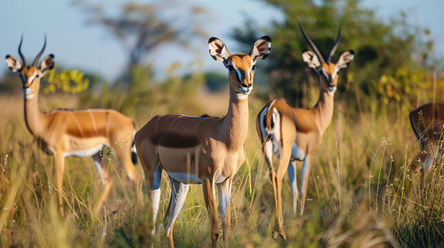 Antelope, Kudu, Gazelle, Springbok seen on Safari in Botswana Africa