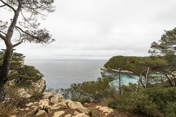 Scenic Cliffside View of Cala Mitjana, Menorca