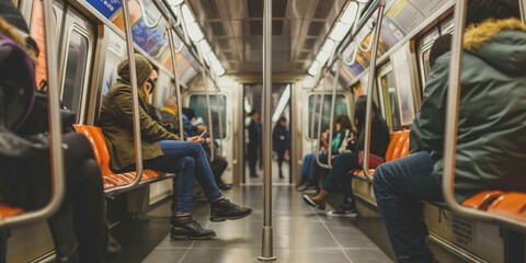 Fototapeta premium people in the subway