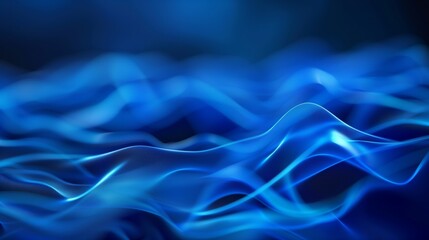Obraz premium Abstract Blue Light Waves