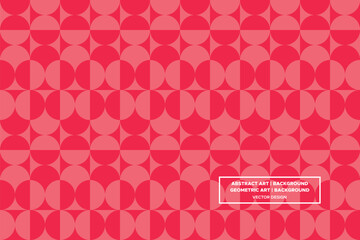 Geometric Pattern - Geometric Background - Abstract Background - Circles - Red - Use in Website Design, Packaging, Wall Art, Wallpaper, Poster, Banner, Profile, Brochure, Apparel, Textiles 