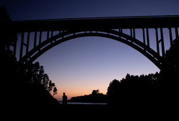 bridge at sunset