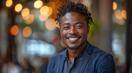 Obraz premium Man in Suit Smiling