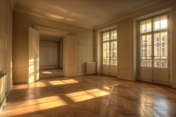 Fototapeta premium A spacious room filled with numerous windows providing natural light and views
