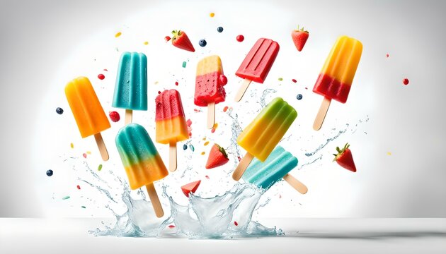 glaces &agrave; l'eau &eacute;clatement