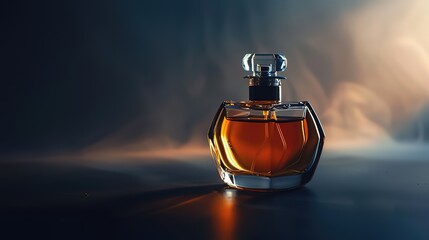 A_perfume_bottle_on_dark_background_Realistic_photo