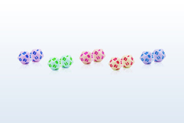 Colorful dice set for dungeons and dragons. 