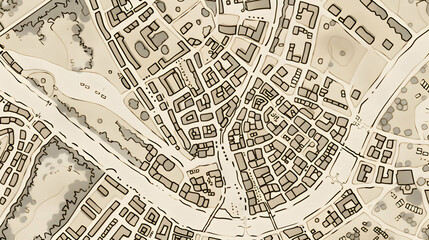 Obraz premium Street map of town