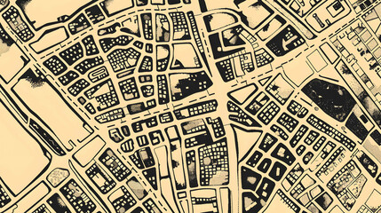 Obraz premium Street map of town