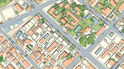 Street map of town