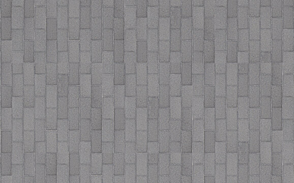 Pavement with interlocking textured bricks seamless pattern. Vector pathway texture top view. Outdoor concrete slab sidewalk. 
