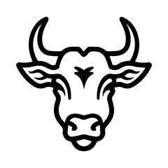 Beef logo or modern line icon. Vector line art and icon design with bold outline. Black and white Pixel Perfect minimalistic symbol isolate white background. Creative logotype