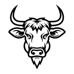 Beef logo or modern line icon. Vector line art and icon design with bold outline. Black and white Pixel Perfect minimalistic symbol isolate white background. Creative logotype