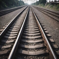railroad tracks in the countryside