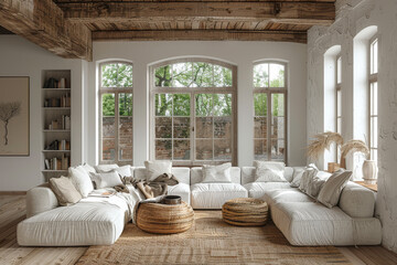 Cozy Living Room with Rustic Charm