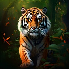 Fototapeta premium tiger in the jungle