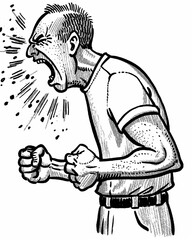 portrait: angry white person