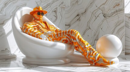 Playful 3d character with whimsical design. Best for captivating social media posts or adding a touch of humor to blog visuals.