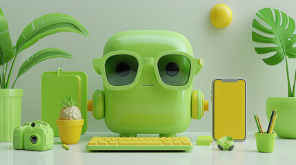 Playful 3d character with whimsical design. Best for captivating social media posts or adding a touch of humor to blog visuals.