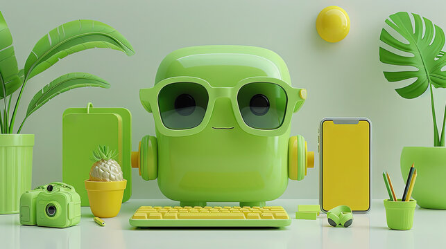 Playful 3d character with whimsical design. Best for captivating social media posts or adding a touch of humor to blog visuals.