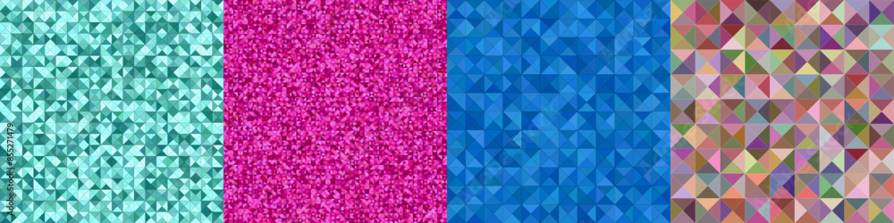 Poster abstract triangle polygon background set