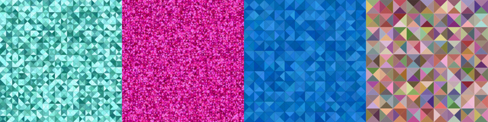 Abstract triangle polygon background set