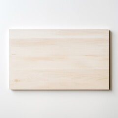 Naklejka premium Classic Wooden Plank Empties into the Abyss of a Pure White Canvas
