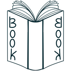 Back to school black and white line set clooection