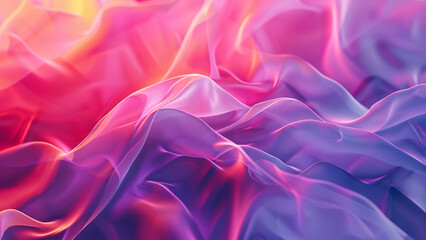 Fototapeta premium Vibrant Ethereal Waves: Abstract Wallart and Wallpaper with Pink and Purple Hues