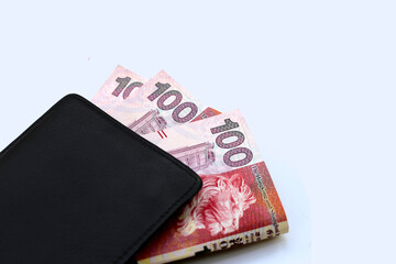 Hong Kong money, Banknotes on white background.