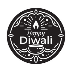 happy diwali Silhouette