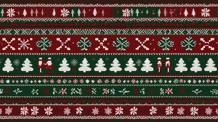 Ugly Christmas Sweater knitted christmas pattern generated by AI
