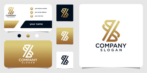 Letter S logo collection initial logo inspiration creative concept with gold gradient color