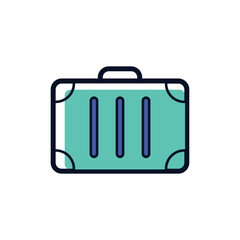 luggage baggage suit case icon